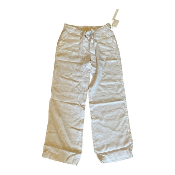 CASLON white belted linen pants - Picture 10 of 14